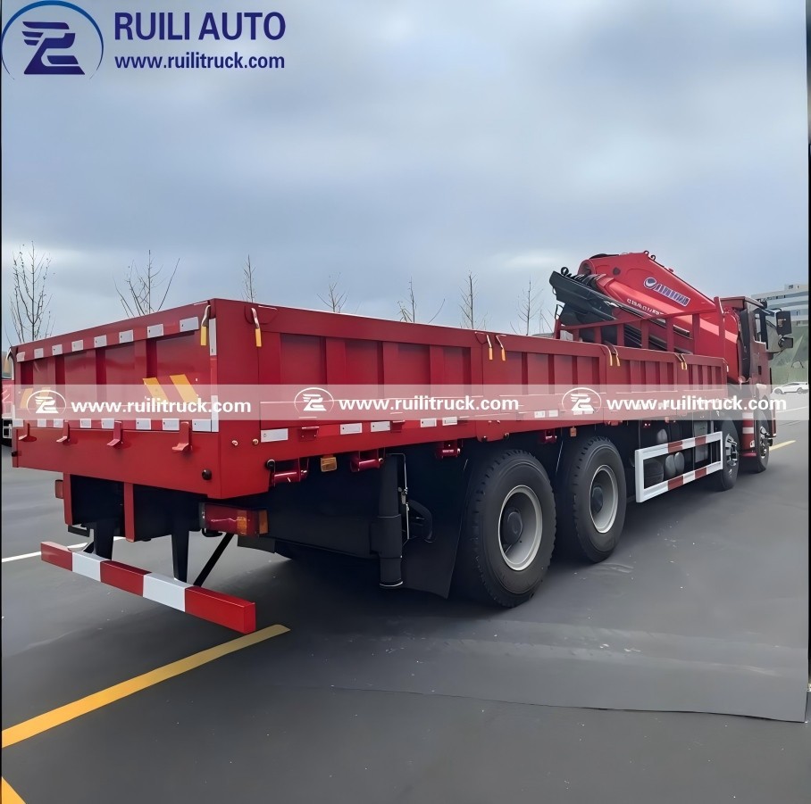 Dongfeng 371HP Hydraulic Folding Boom Truck Mounted Crane factory Dongfeng 371HP Hydraulic Folding Boom Truck Mounted Crane factory